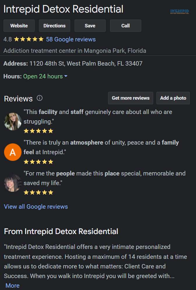 Google Business Listing Snippet